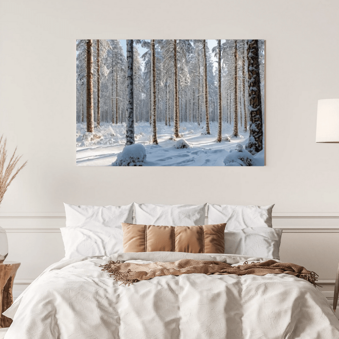 Scandinavian Winter - Forest Wall Art - Aestheticanvas