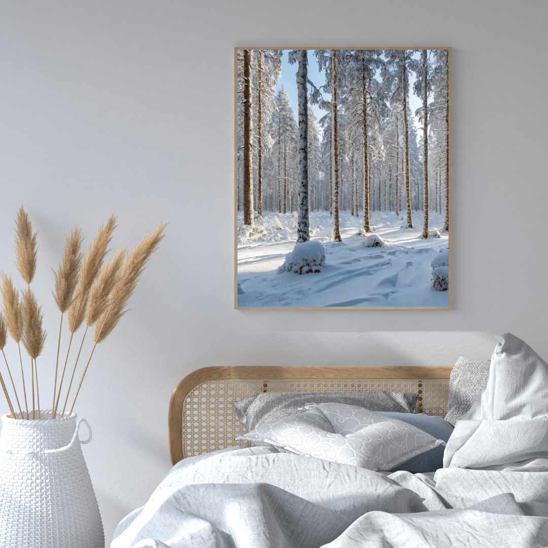 Scandinavian Winter - Forest Wall Art - Aestheticanvas