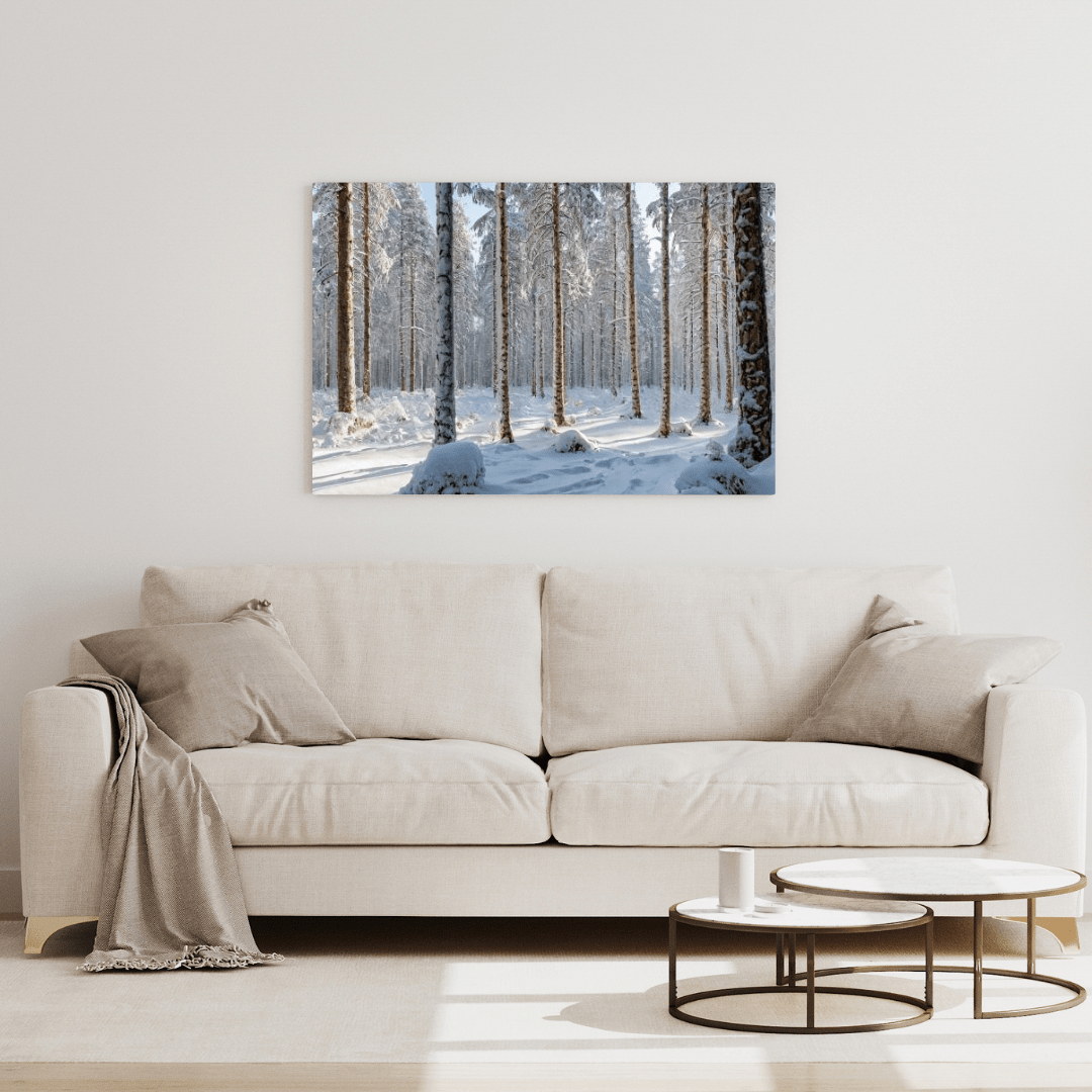 Scandinavian Winter - Forest Wall Art - Aestheticanvas