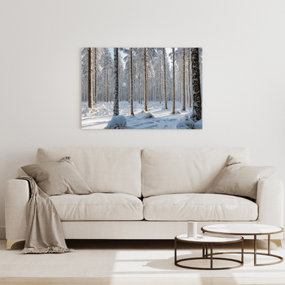 Scandinavian Winter - Forest Wall Art - Aestheticanvas