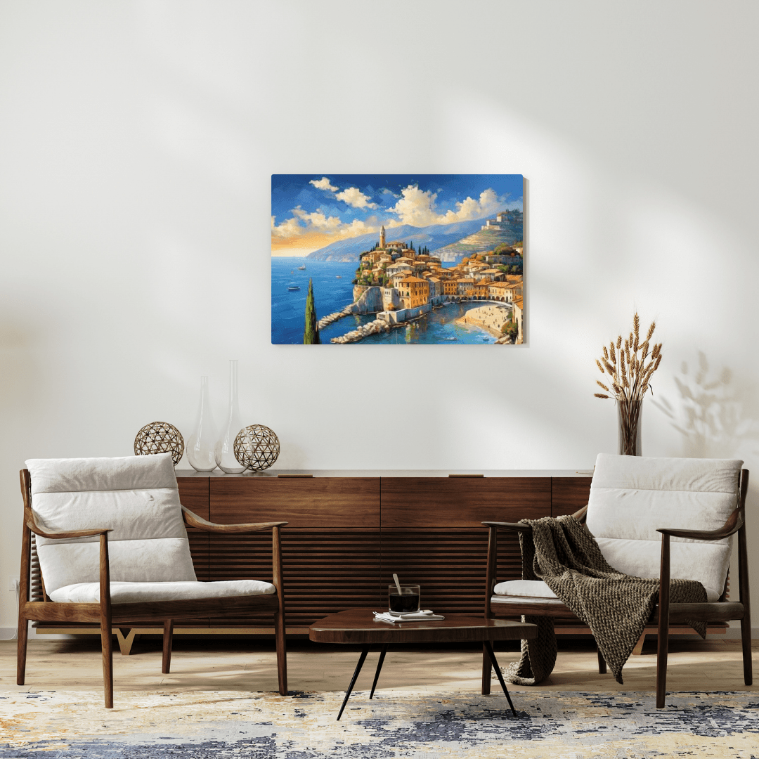 Sea View In Italy - Italian Wall Art - Aestheticanvas