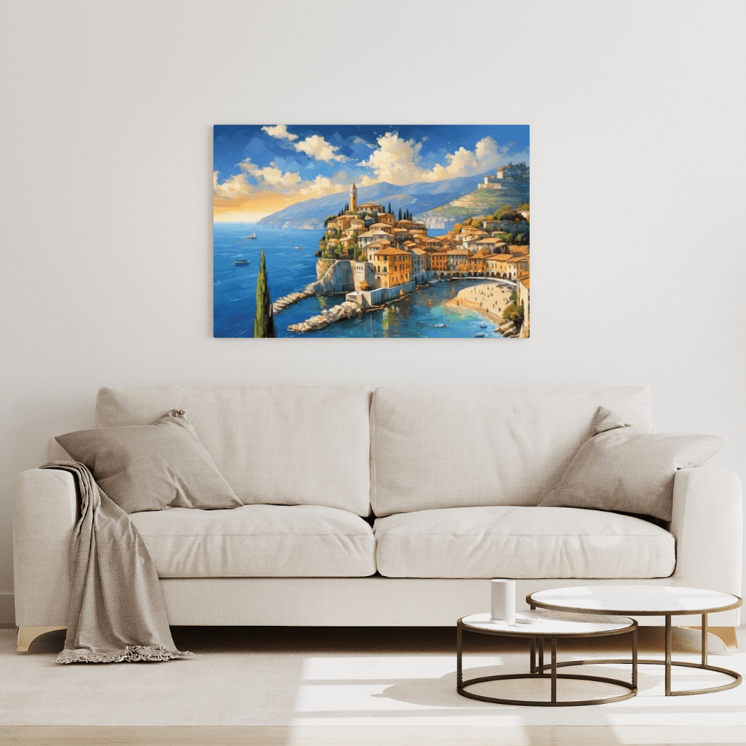 Sea View In Italy - Italian Wall Art - Aestheticanvas