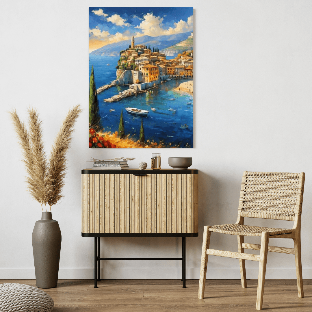 Sea View In Italy - Italian Wall Art - Aestheticanvas