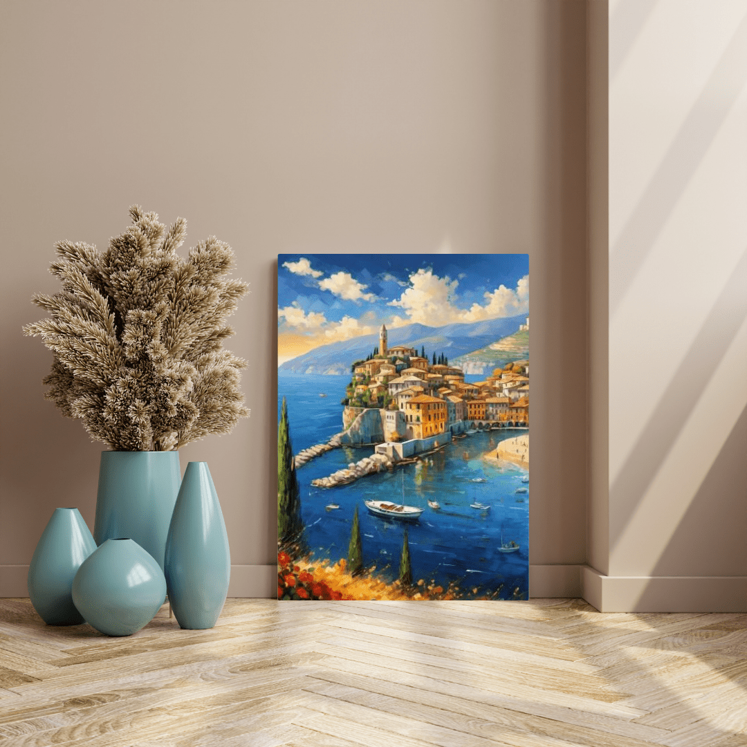 Sea View In Italy - Italian Wall Art - Aestheticanvas