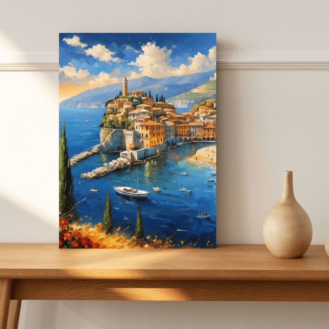 Sea View In Italy - Italian Wall Art - Aestheticanvas