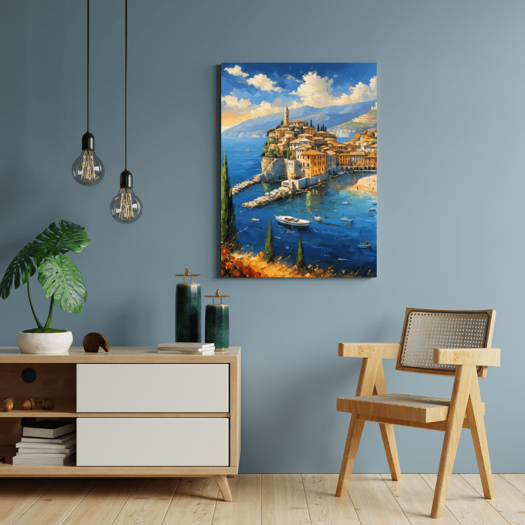 Sea View In Italy - Italian Wall Art - Aestheticanvas