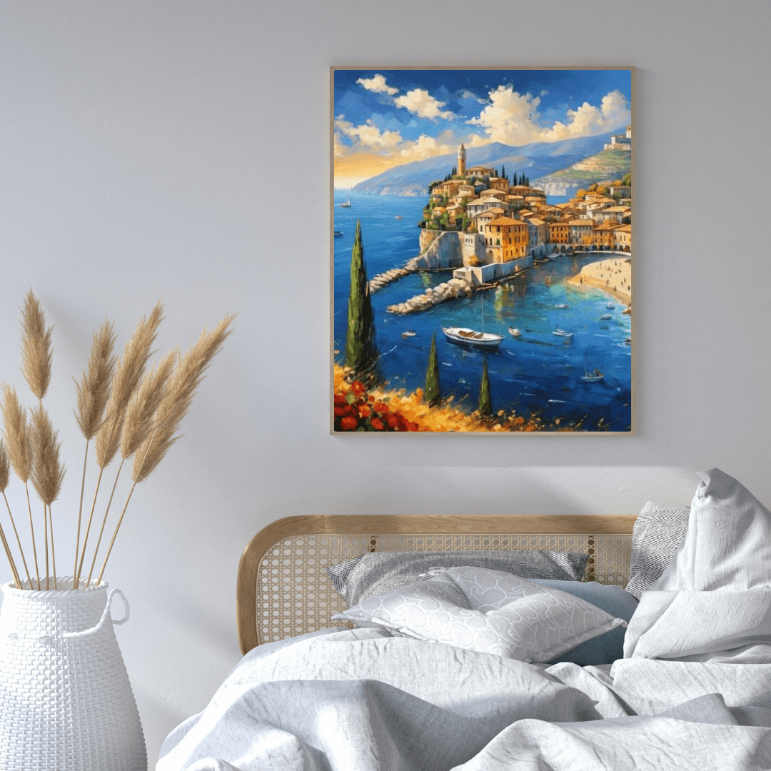 Sea View In Italy - Italian Wall Art - Aestheticanvas