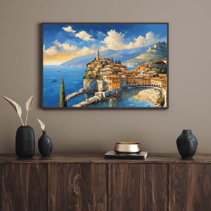 Sea View In Italy - Italian Wall Art - Aestheticanvas