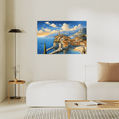 Sea View In Italy - Italian Wall Art - Aestheticanvas