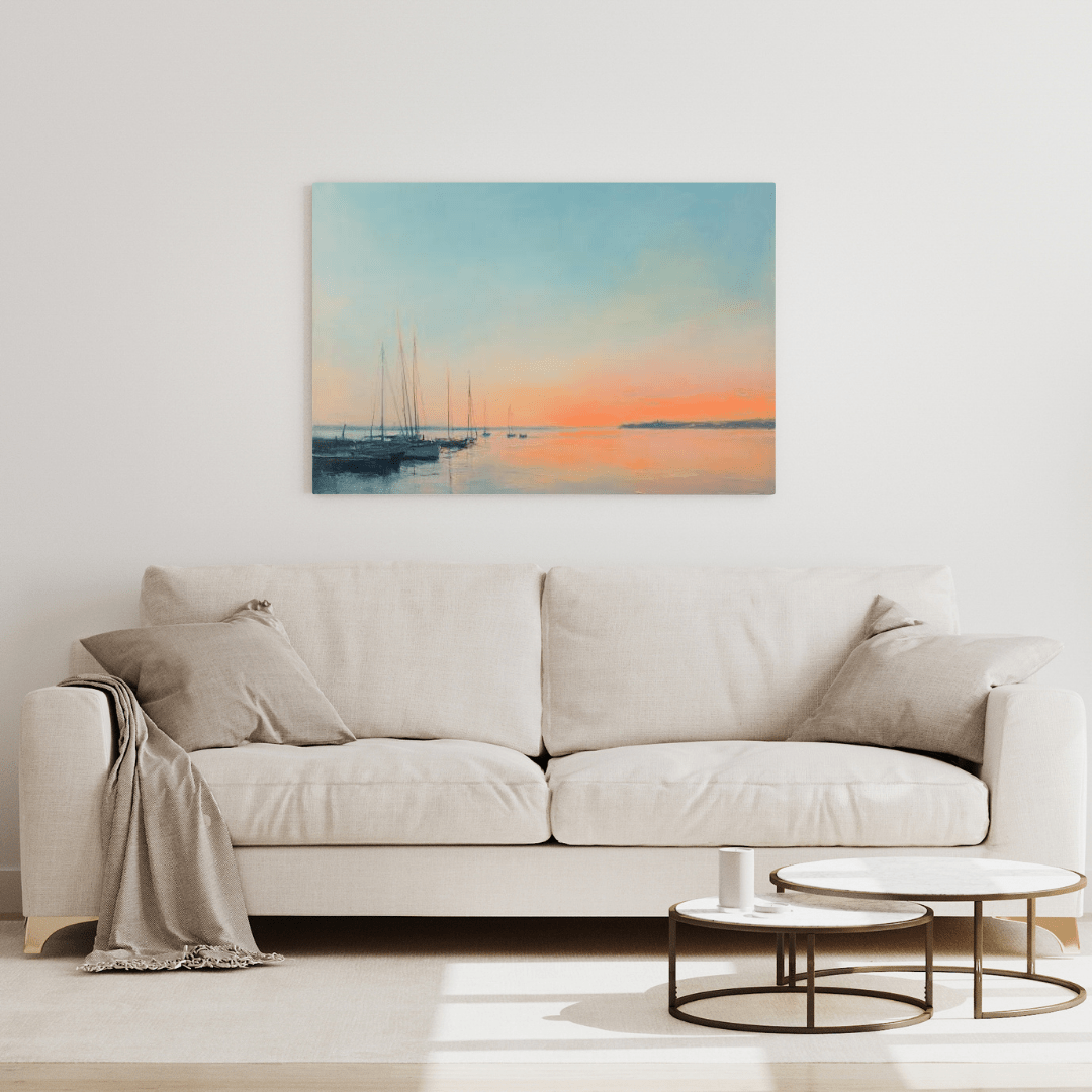 Seascape Sunset Elegance - Nautical Wall Art - Aestheticanvas