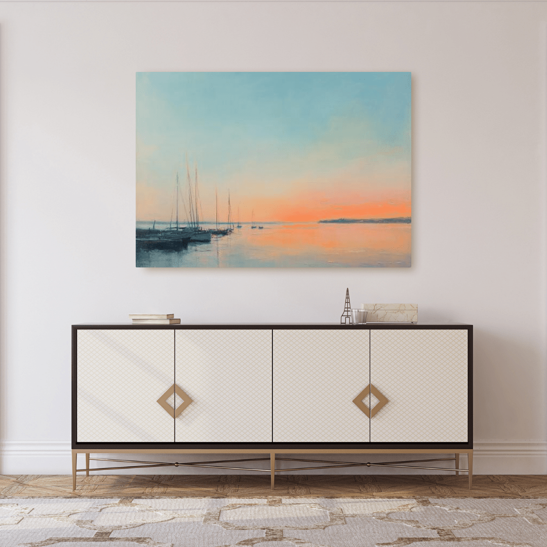 Seascape Sunset Elegance - Nautical Wall Art - Aestheticanvas