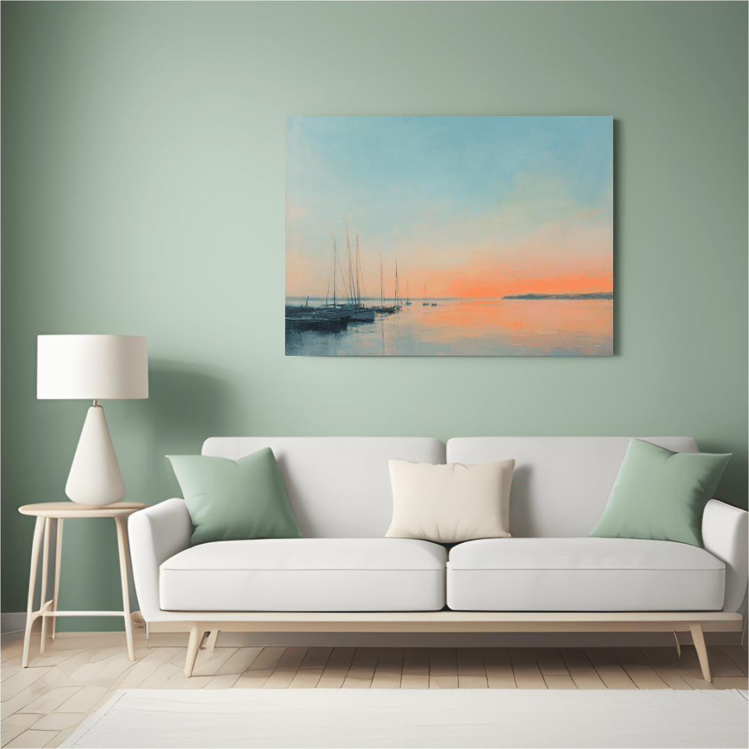 Seascape Sunset Elegance - Nautical Wall Art - Aestheticanvas