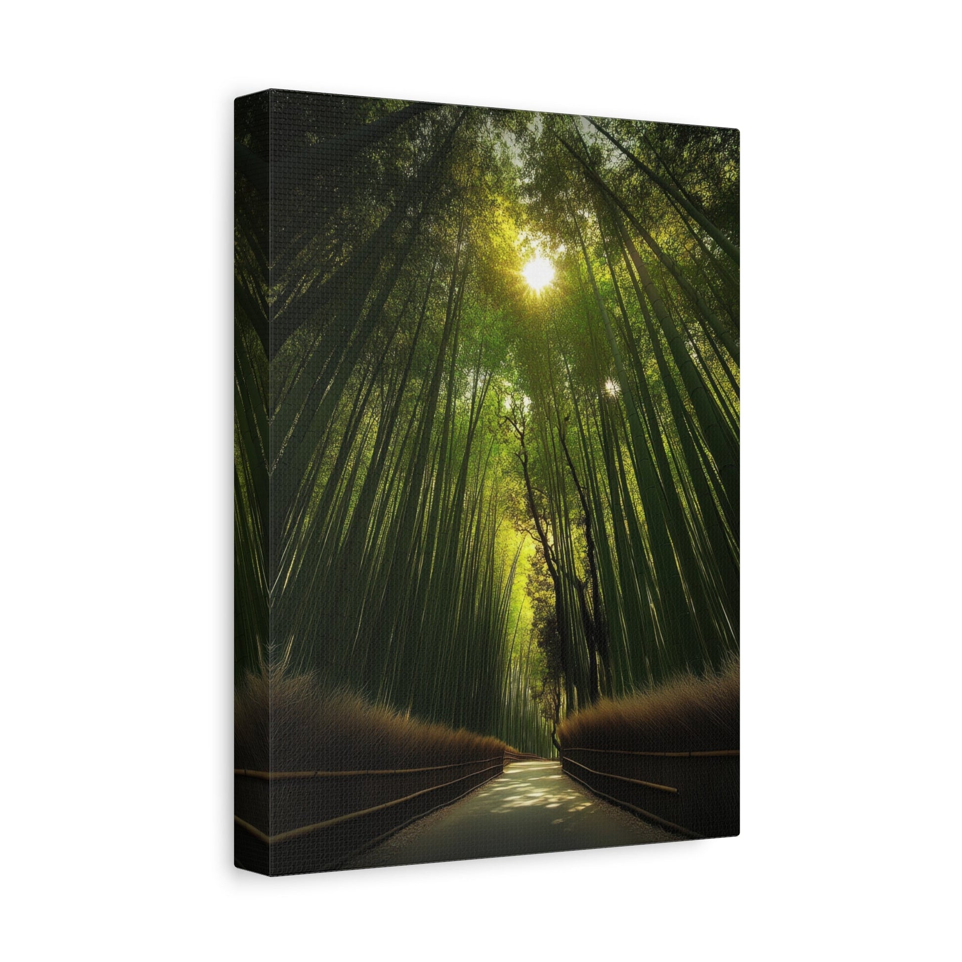 Serene Bamboo Forest Path - Landscape Wall Art - Aestheticanvas