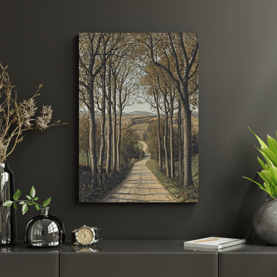 Serene Countryside Pathway - Landscape Wall Art - Aestheticanvas