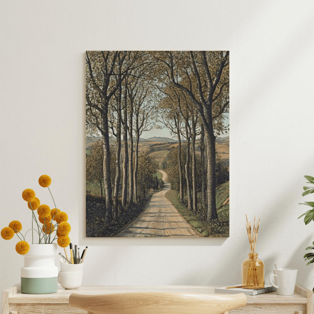 Serene Countryside Pathway - Landscape Wall Art - Aestheticanvas