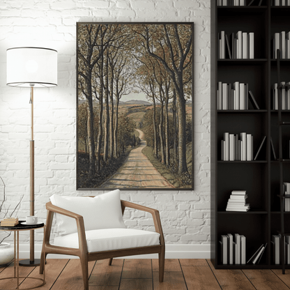 Serene Countryside Pathway - Landscape Wall Art - Aestheticanvas