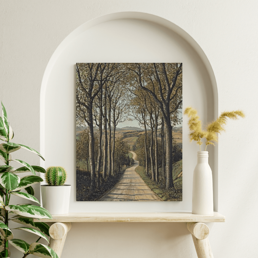 Serene Countryside Pathway - Landscape Wall Art - Aestheticanvas