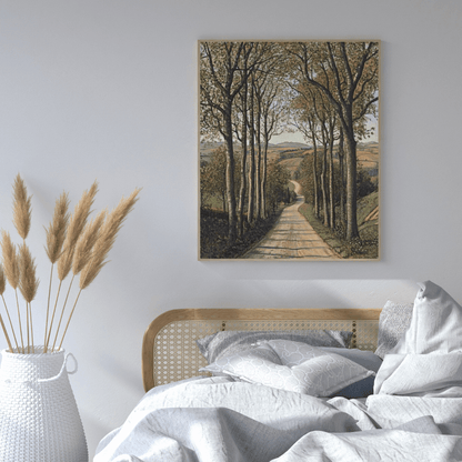 Serene Countryside Pathway - Landscape Wall Art - Aestheticanvas