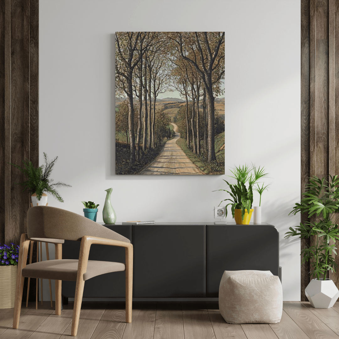 Serene Countryside Pathway - Landscape Wall Art - Aestheticanvas