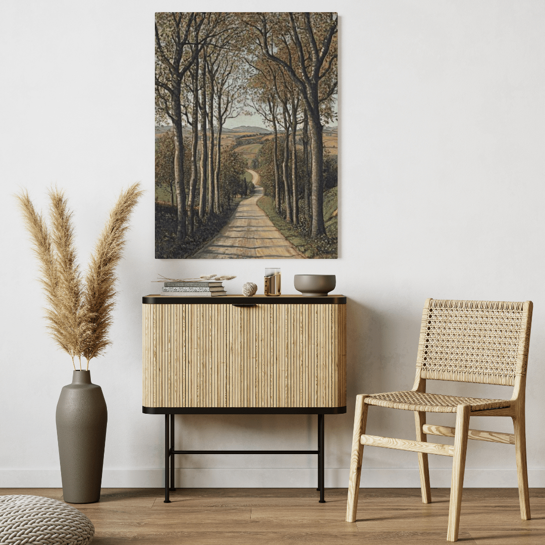 Serene Countryside Pathway - Landscape Wall Art - Aestheticanvas