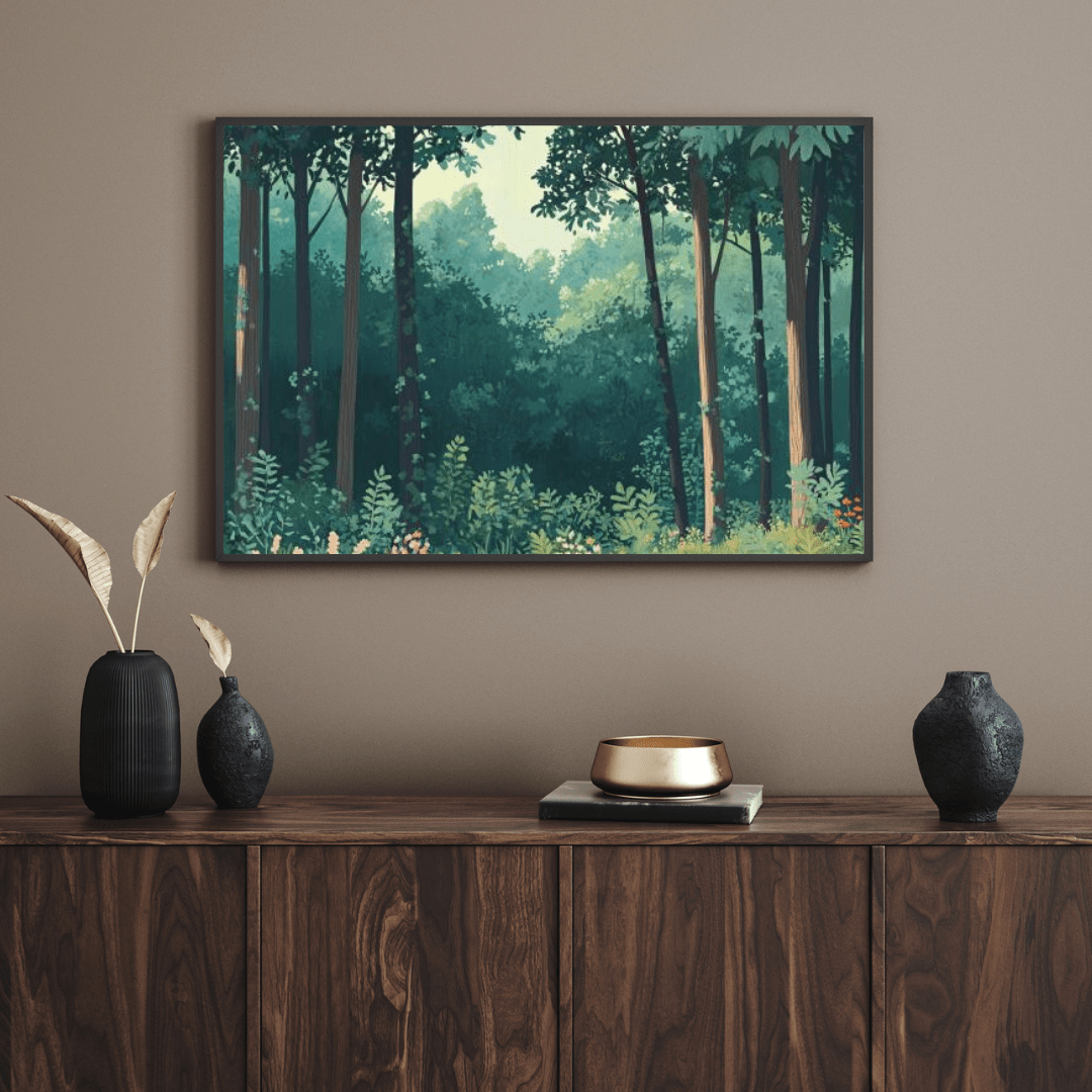 Serene Forest Haven - Nature Wall Art - Aestheticanvas