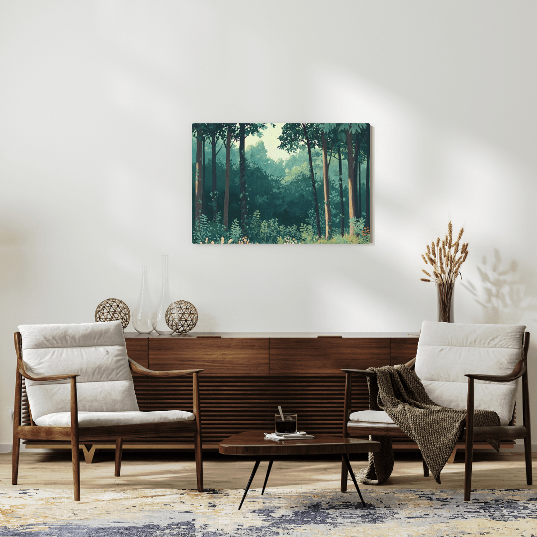 Serene Forest Haven - Nature Wall Art - Aestheticanvas