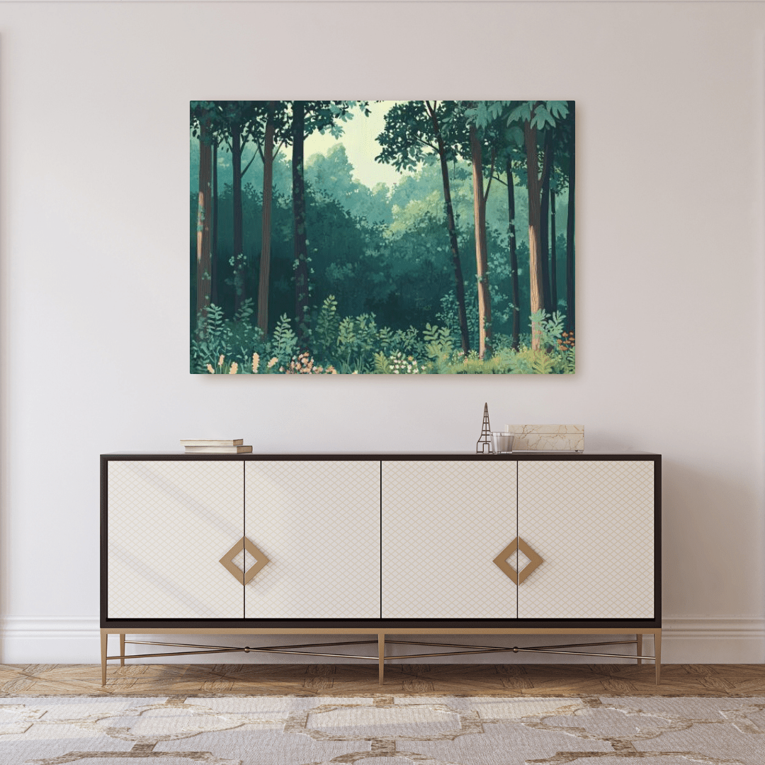 Serene Forest Haven - Nature Wall Art - Aestheticanvas