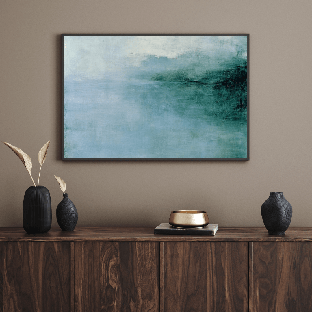 Serene Hazy Landscape - Nature Wall Art - Aestheticanvas