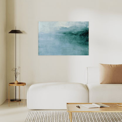 Serene Hazy Landscape - Nature Wall Art - Aestheticanvas