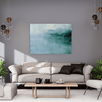 Serene Hazy Landscape - Nature Wall Art - Aestheticanvas