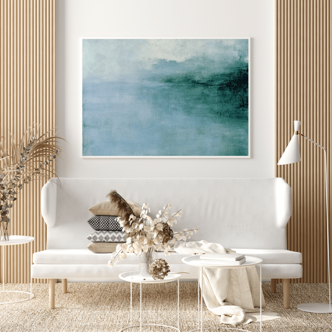 Serene Hazy Landscape - Nature Wall Art - Aestheticanvas