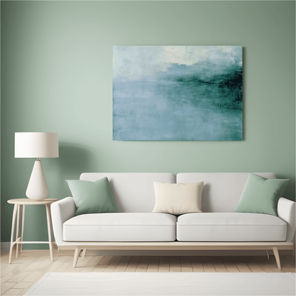 Serene Hazy Landscape - Nature Wall Art - Aestheticanvas