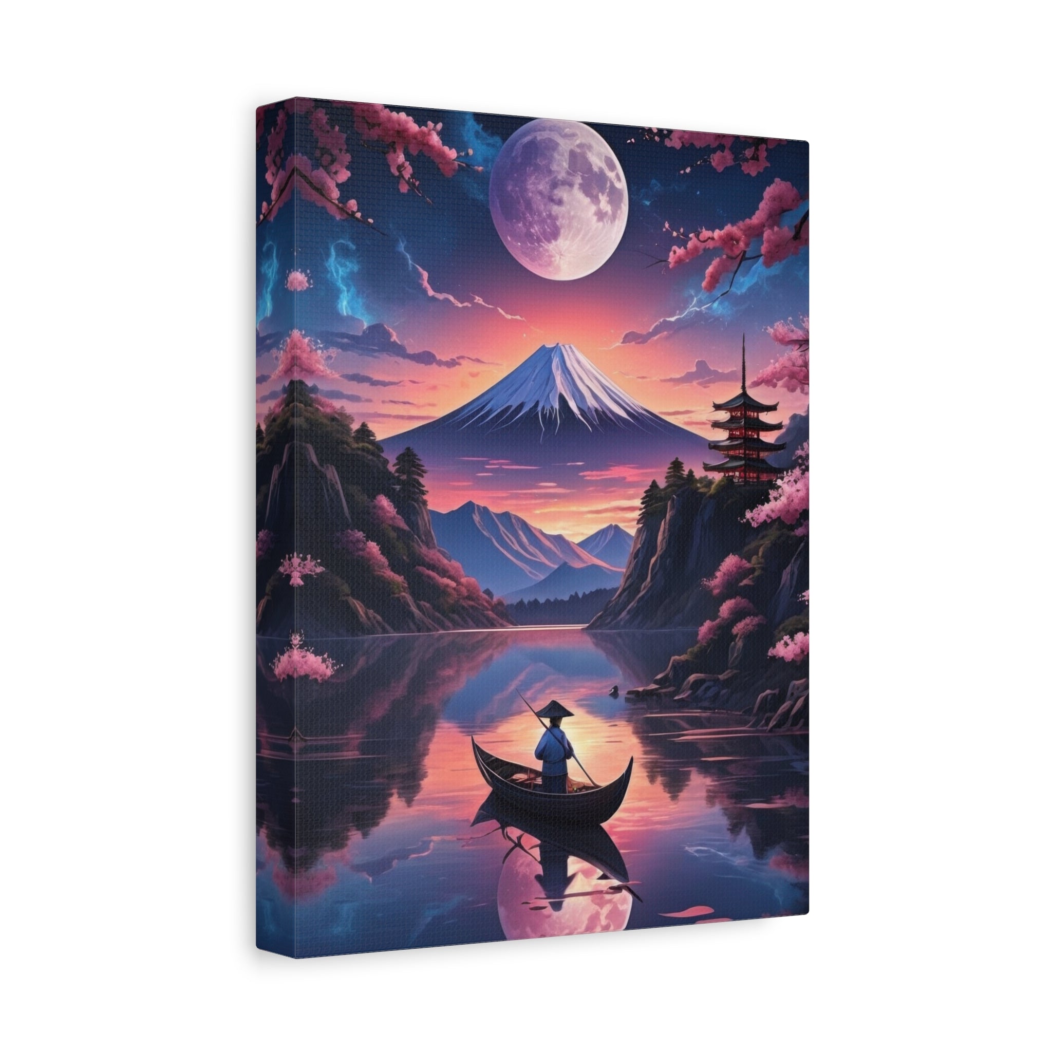 Serene Japanese Landscape with Cherry Blossoms - Limited Wall Art