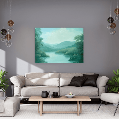 Serene Lake View – Limited Wall Art - Aestheticanvas