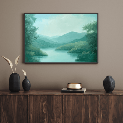 Serene Lake View – Limited Wall Art - Aestheticanvas