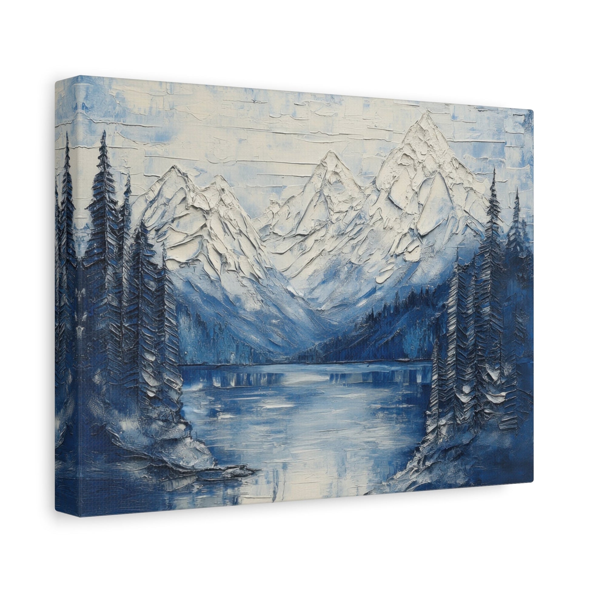 Serene Snow - Capped Vista - Landscape Wall Art - Aestheticanvas