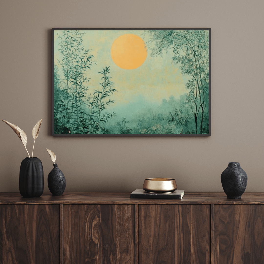 Serene Sunrise Landscape - Nature Wall Art - Aestheticanvas