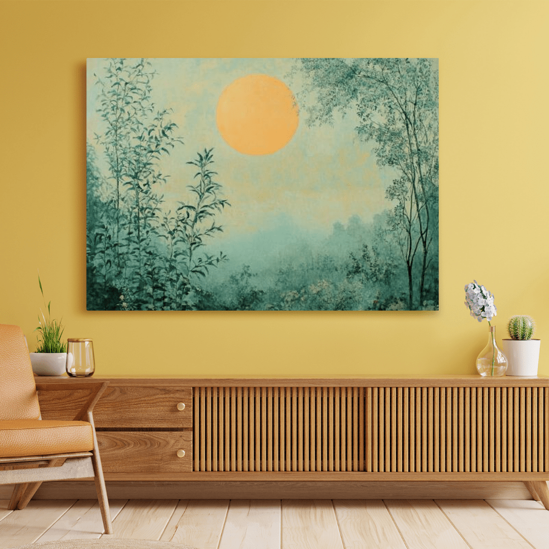 Serene Sunrise Landscape - Nature Wall Art - Aestheticanvas