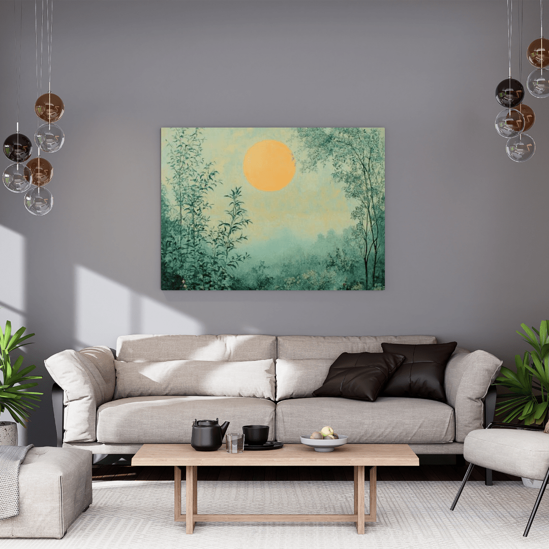 Serene Sunrise Landscape - Nature Wall Art - Aestheticanvas