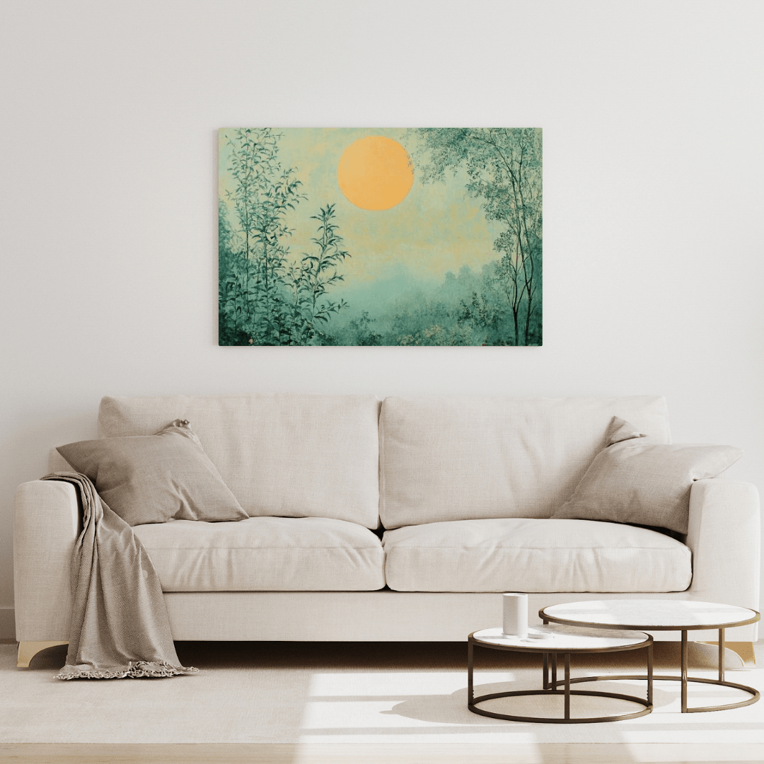 Serene Sunrise Landscape - Nature Wall Art - Aestheticanvas