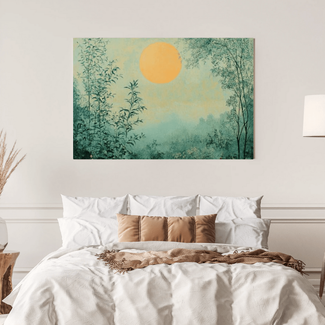 Serene Sunrise Landscape - Nature Wall Art - Aestheticanvas