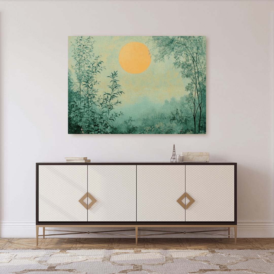 Serene Sunrise Landscape - Nature Wall Art - Aestheticanvas