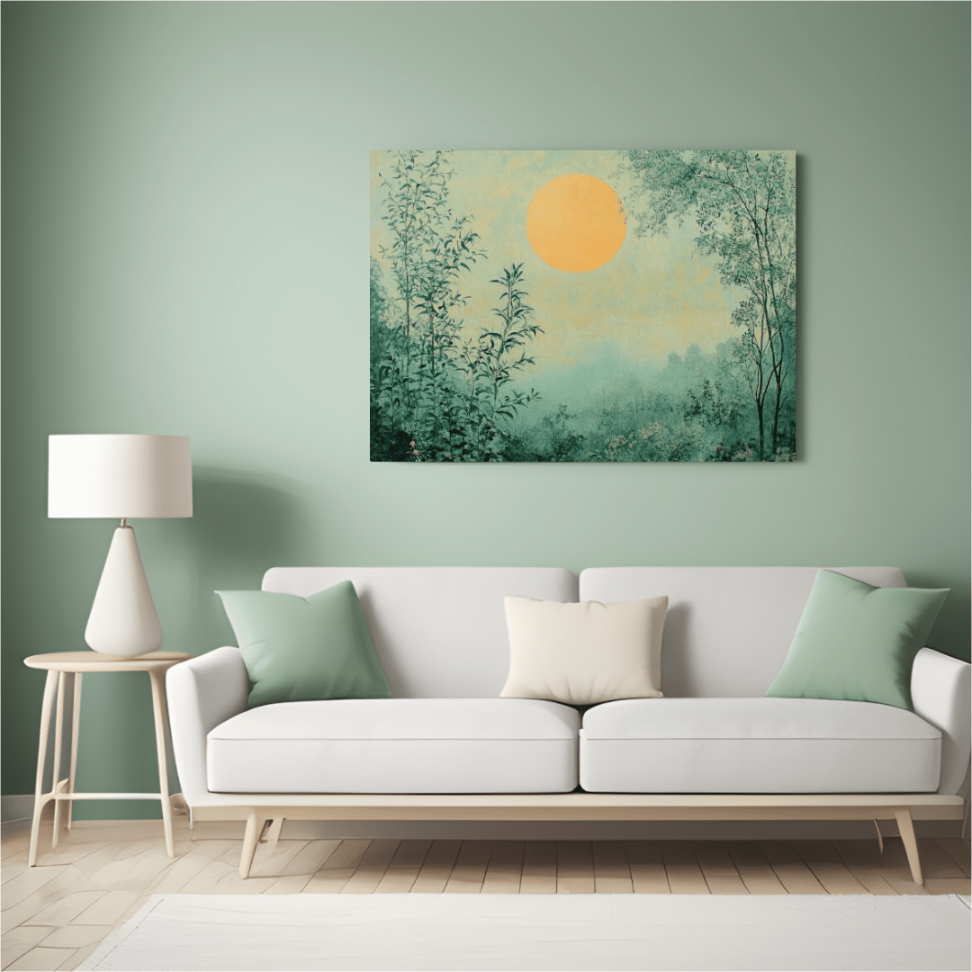 Serene Sunrise Landscape - Nature Wall Art - Aestheticanvas