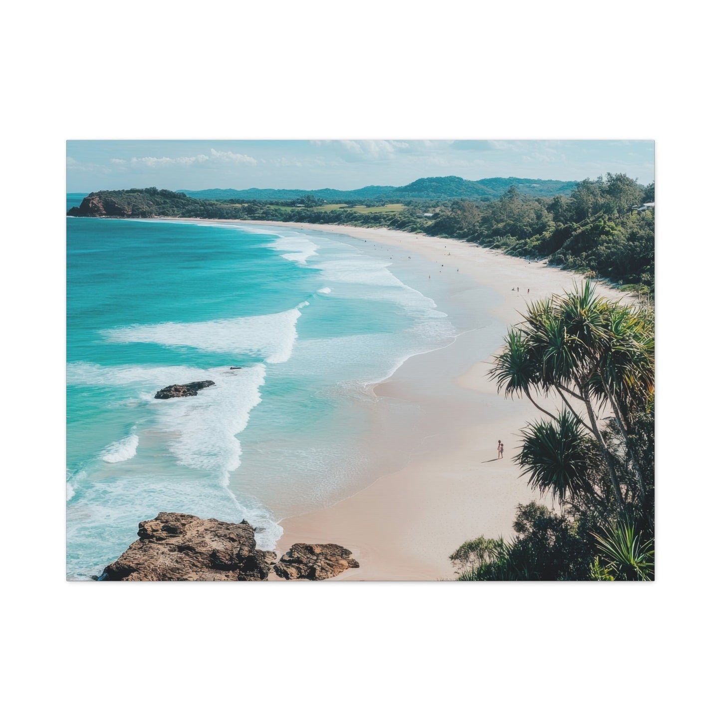 Serene Tropical Beach Retreat - Landscape Wall Art - Aestheticanvas