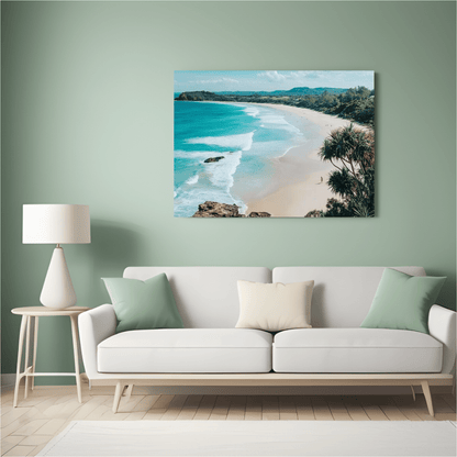 Serene Tropical Beach Retreat - Landscape Wall Art - Aestheticanvas