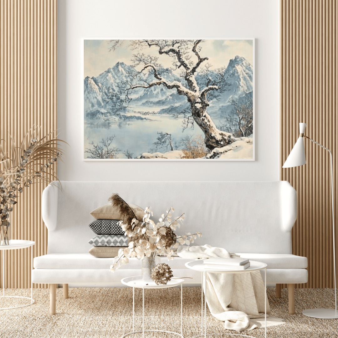 Serene Winter Landscape - Nature Wall Art - Aestheticanvas