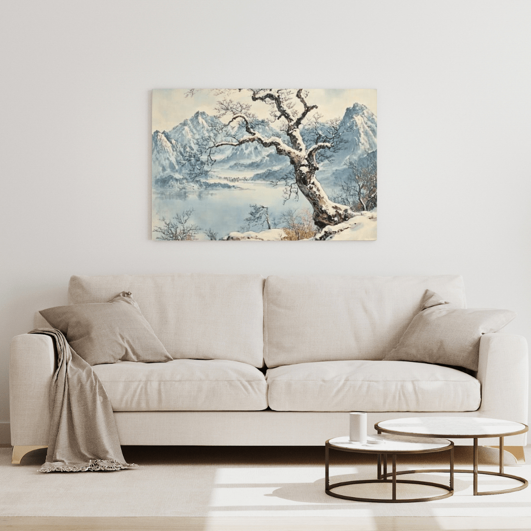 Serene Winter Landscape - Nature Wall Art - Aestheticanvas