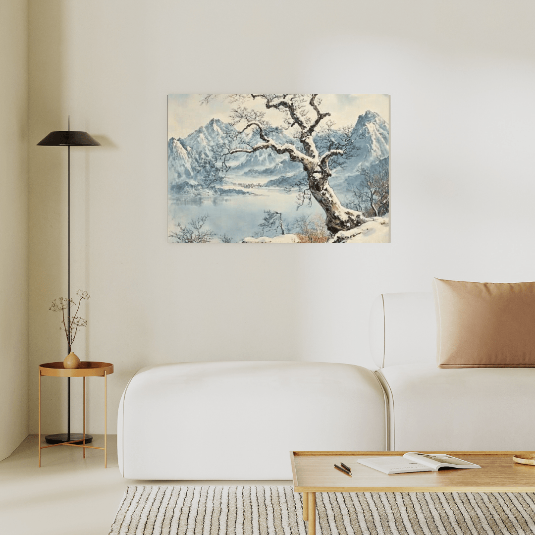 Serene Winter Landscape - Nature Wall Art - Aestheticanvas