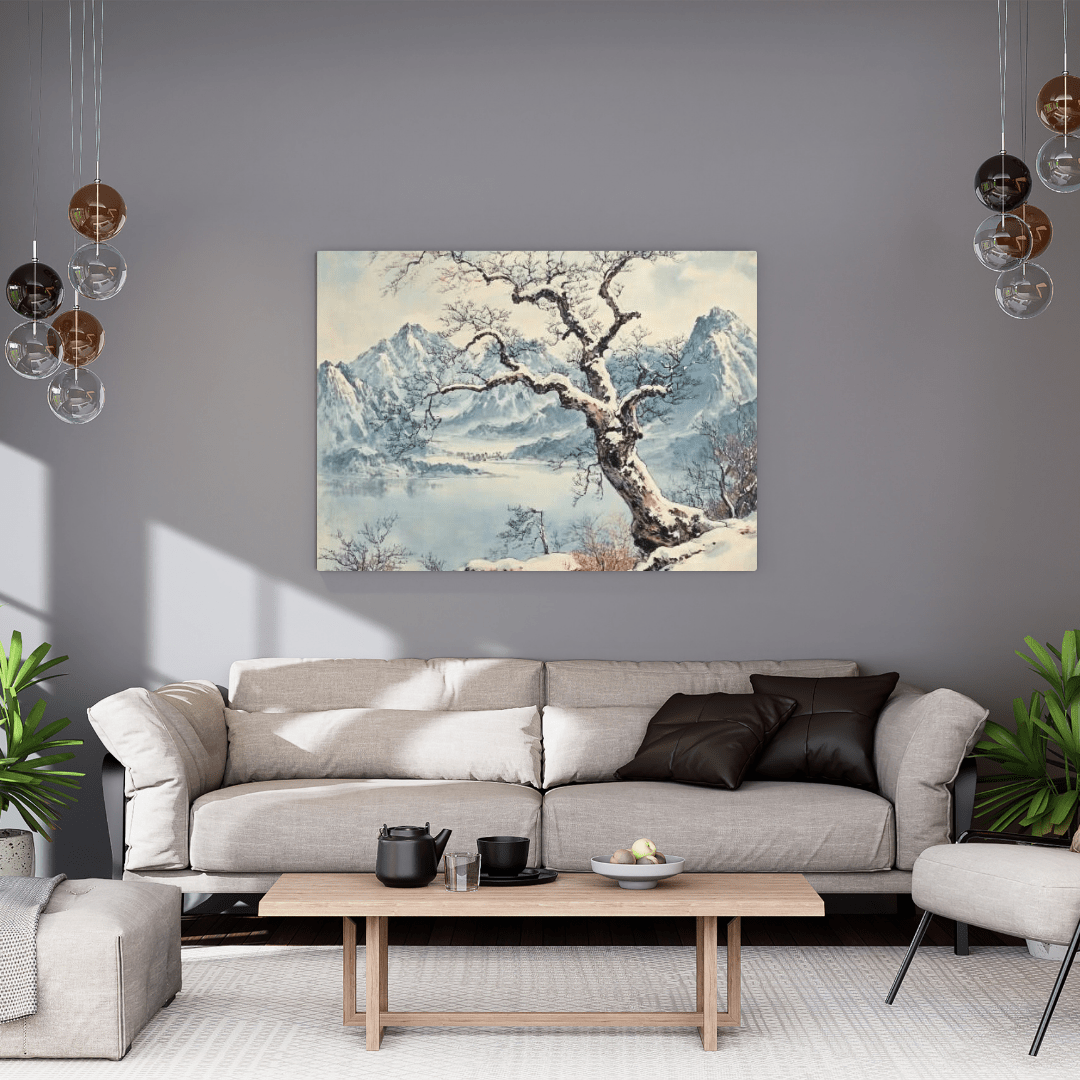 Serene Winter Landscape - Nature Wall Art - Aestheticanvas