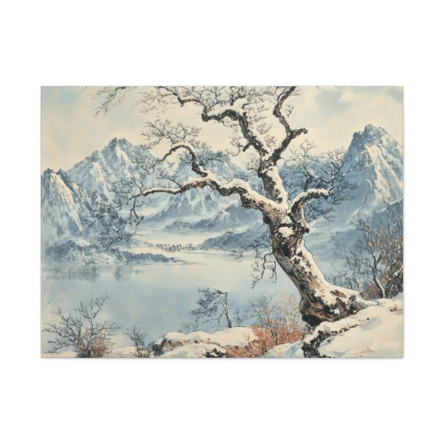 Serene Winter Landscape - Nature Wall Art - Aestheticanvas